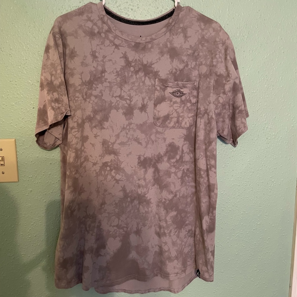 Jordan Brand grey tie dye tee. Size Large.